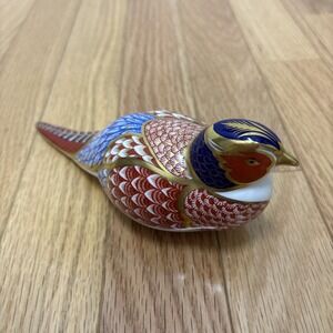 Authentic Royal Crown Derby Bone China Pheasant Figurine